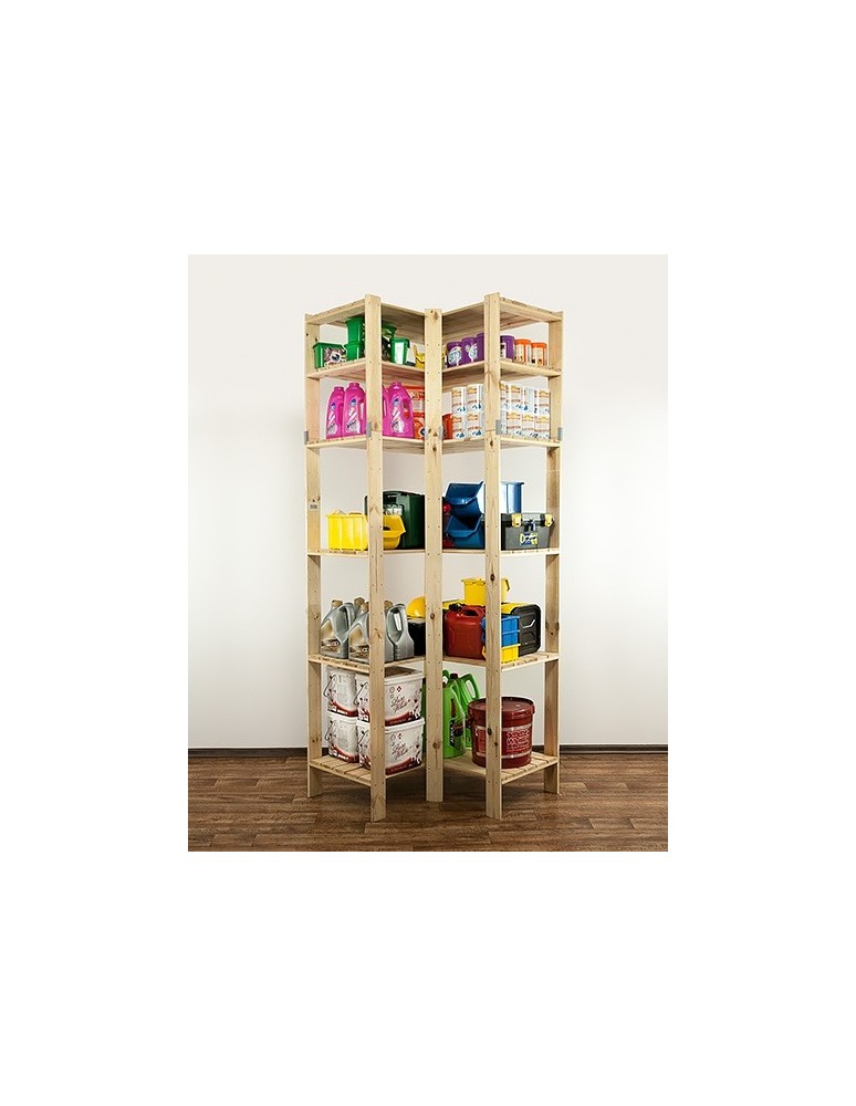 seria MAXI - Regał drewniany do zabudowy z półką ażurową  Maxi 6W - product MODO24.PL 5