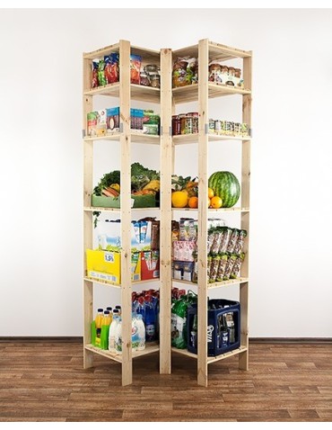 seria MAXI - Regał drewniany do zabudowy z półką ażurową  Maxi 6W - product 6