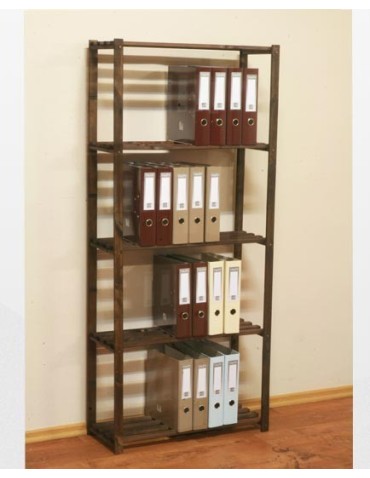 Regał RA-5-65 BR brązowy z 5 ażurowymi półkami