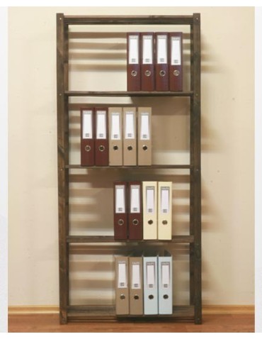 Regał RA-5-65 BR brązowy z 5 ażurowymi półkami - product 2