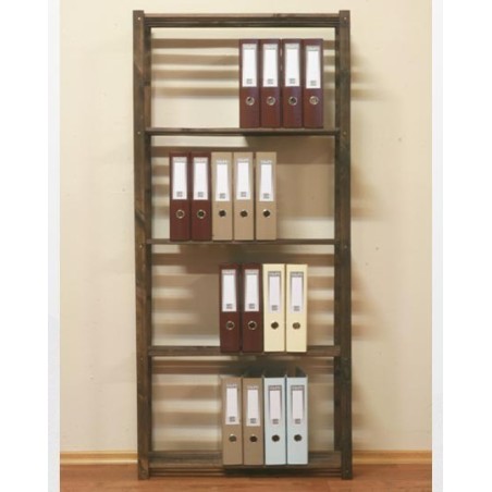 Regał RA-5-65 BR brązowy z 5 ażurowymi półkami