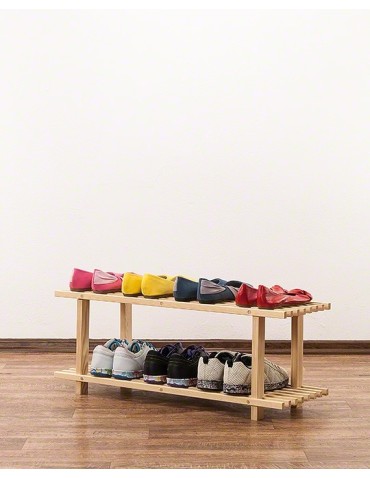 Stojaki na obuwie/ stojaki na buty/ półka RBO - Dwupiętrowy regał na obuwie ▪ RBO-2 ▪ Naturalne drewno sosnowe - product 3