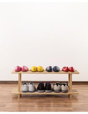 Stojaki na obuwie/ stojaki na buty/ półka RBO - Dwupiętrowy regał na obuwie ▪ RBO-2 ▪ Naturalne drewno sosnowe - product 7