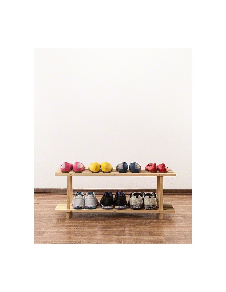 Stojaki na obuwie/ stojaki na buty/ półka RBO - Dwupiętrowy regał na obuwie ▪ RBO-2 ▪ Naturalne drewno sosnowe - product MODO24.PL 7