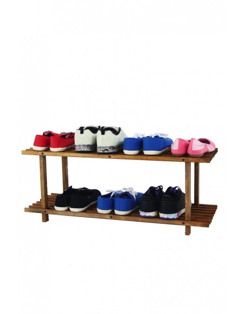 Stojaki na obuwie/ stojaki na buty/ półka RBO - Dwupiętrowy regał na obuwie ▪ RBO-2 ▪ Naturalne drewno sosnowe - product MODO24.PL 2