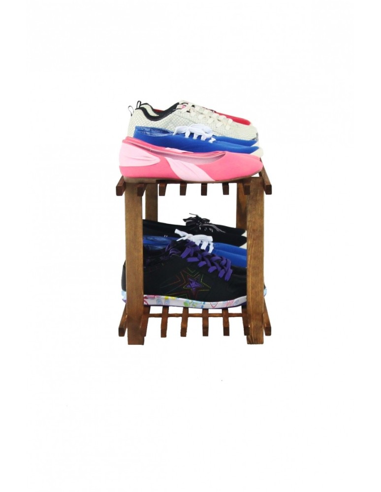 Stojaki na obuwie/ stojaki na buty/ półka RBO - Dwupiętrowy regał na obuwie ▪ RBO-2 ▪ Naturalne drewno sosnowe - product MODO24.PL 12