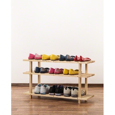Drewniany stojak na buty ▪ 3 poziomy ▪ RBO-3 ▪ Naturalny