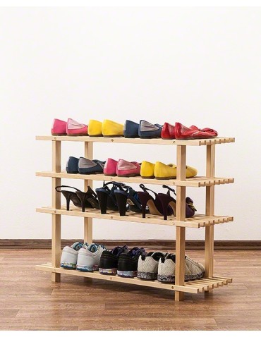 Drewniany stojak na buty 4 poziomy RBO-4 Naturalny - product 2