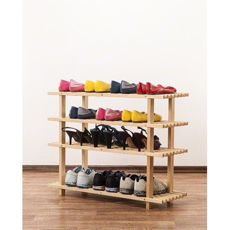 Drewniany stojak na buty 4 poziomy RBO-4 Naturalny
