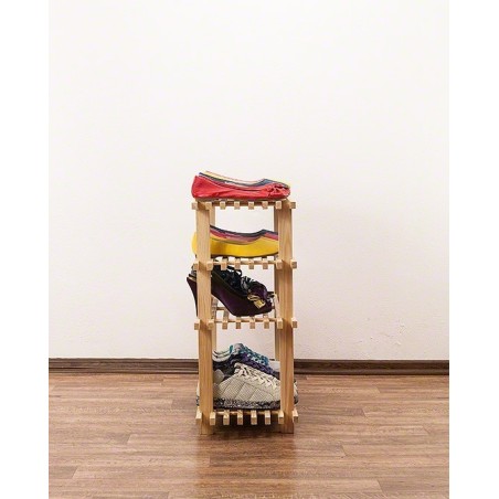 Drewniany stojak na buty 4 poziomy RBO-4 Naturalny