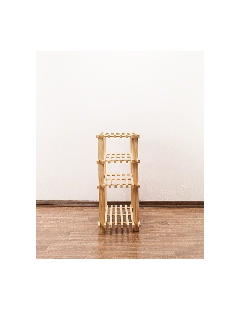 Stojaki na obuwie/ stojaki na buty/ półka RBO - Drewniany stojak na buty 4 poziomy RBO-4 Naturalny - product MODO24.PL 4