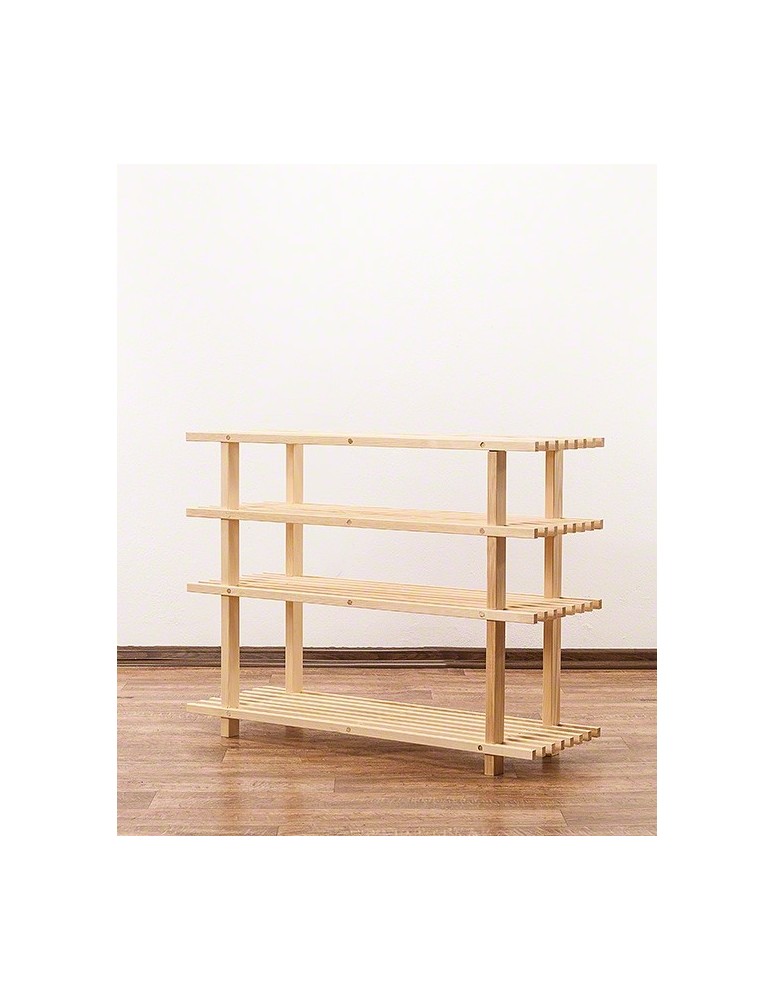 Stojaki na obuwie/ stojaki na buty/ półka RBO - Drewniany stojak na buty 4 poziomy RBO-4 Naturalny - product MODO24.PL 5