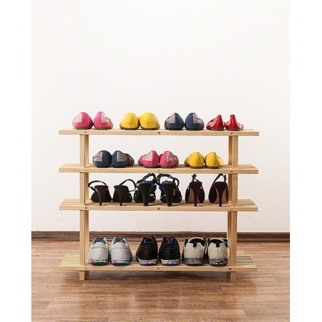 Drewniany stojak na buty 4 poziomy RBO-4 Naturalny