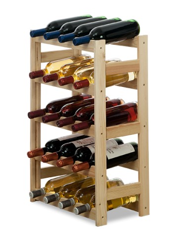 Sosnowy regał na wino RW-1-20 ▪ Naturalne drewno