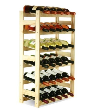 Sosnowy regał na wino RW-1-30 ▪ Naturalne drewno