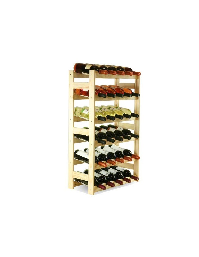 Otwarte regały alkoholowe RW-1 - Sosnowy regał na wino RW-1-30 ▪ Naturalne drewno - produkt MODO24.PL 1