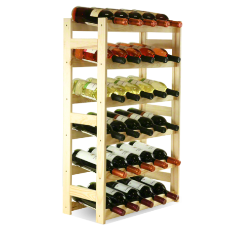 Sosnowy regał na wino RW-1-30 ▪ Naturalne drewno