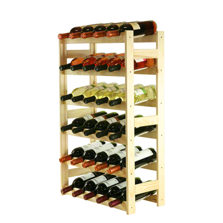 Sosnowy regał na wino RW-1-30 ▪ Naturalne drewno