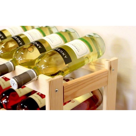 Sosnowy regał na wino RW-1-30 ▪ Naturalne drewno