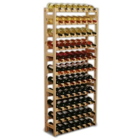 Sosnowy regał na wino RW-1-77 ▪ Naturalne drewno