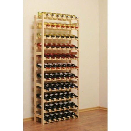 Sosnowy regał na wino RW-1-77 ▪ Naturalne drewno