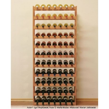 Sosnowy regał na wino RW-1-77 ▪ Naturalne drewno