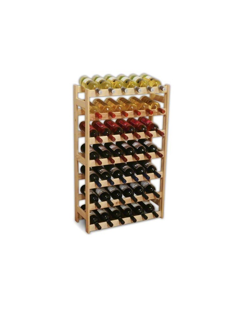 Otwarte regały alkoholowe RW-1 - Sosnowy regał na wino RW-1-42 ▪ Naturalne drewno - produkt MODO24.PL 1