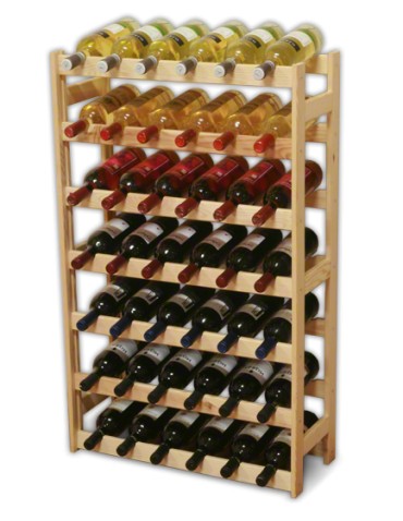 Otwarte regały alkoholowe RW-1 - Sosnowy regał na wino RW-1-42 ▪ Naturalne drewno - product 9