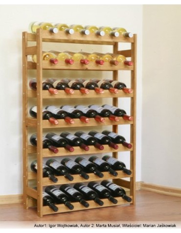 Otwarte regały alkoholowe RW-1 - Sosnowy regał na wino RW-1-42 ▪ Naturalne drewno - product 10