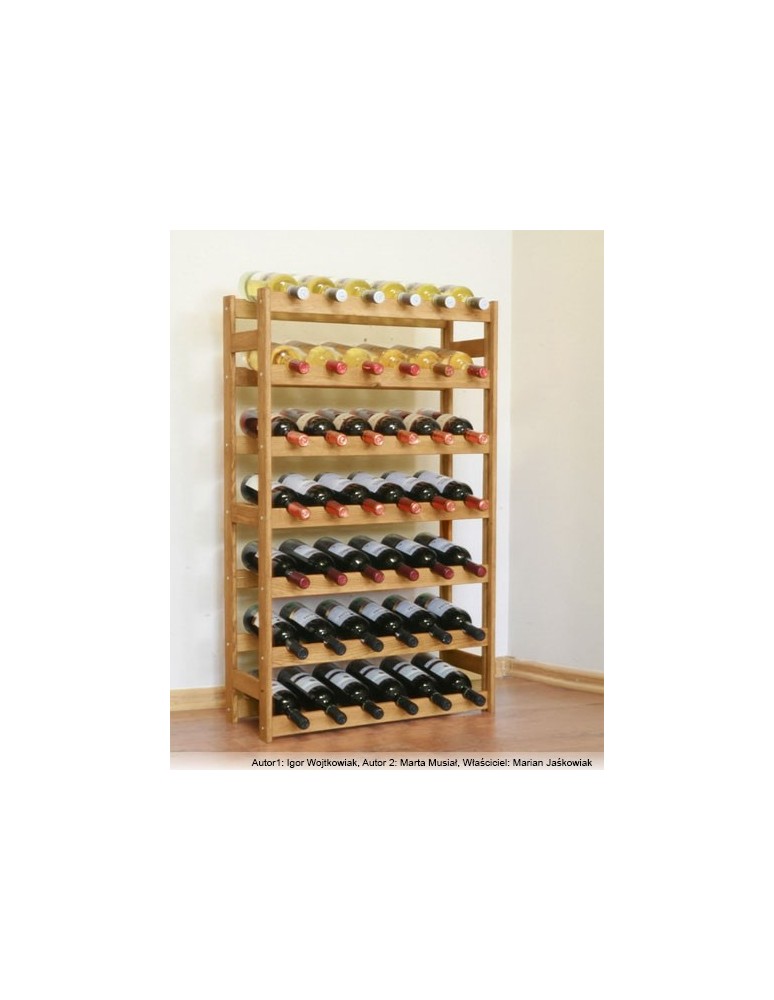 Otwarte regały alkoholowe RW-1 - Sosnowy regał na wino RW-1-42 ▪ Naturalne drewno - product MODO24.PL 10