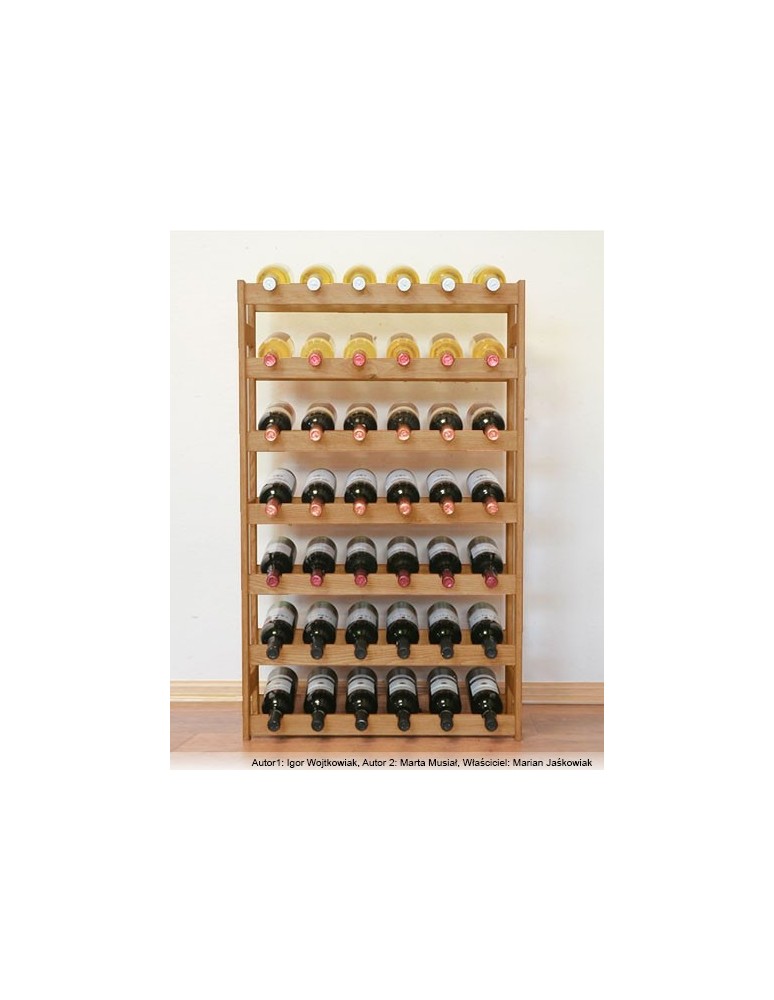 Otwarte regały alkoholowe RW-1 - Sosnowy regał na wino RW-1-42 ▪ Naturalne drewno - product MODO24.PL 11