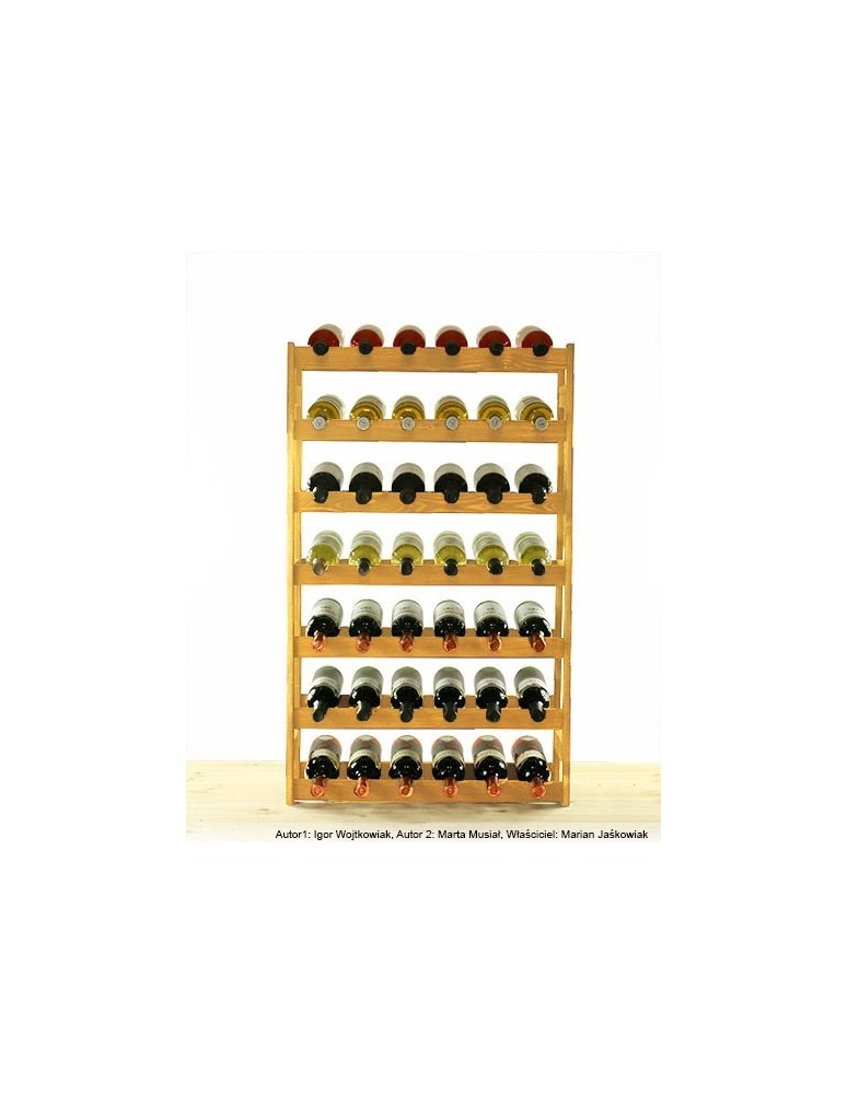 Otwarte regały alkoholowe RW-1 - Sosnowy regał na wino RW-1-42 ▪ Naturalne drewno - product MODO24.PL 5