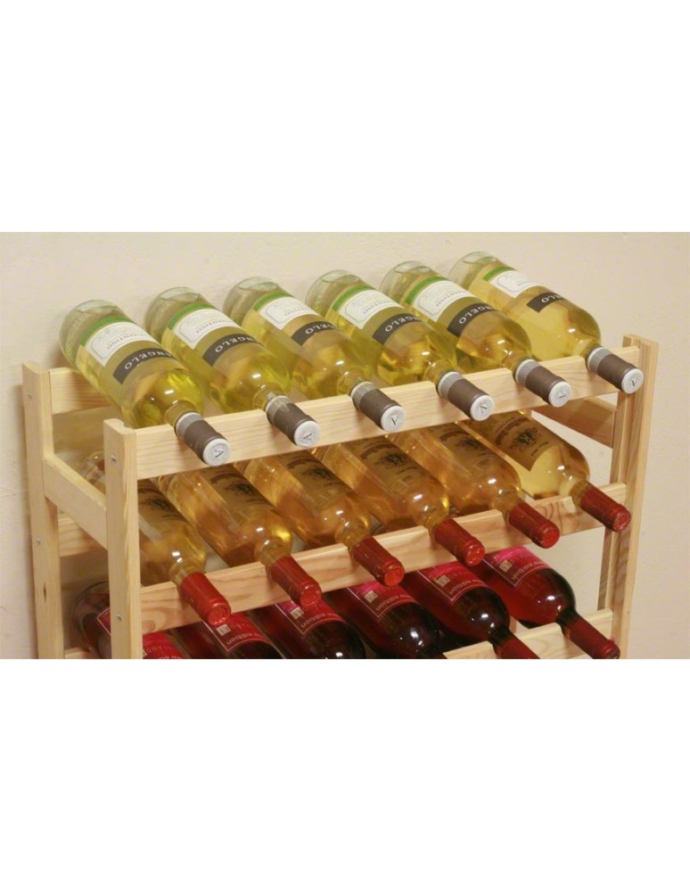 Otwarte regały alkoholowe RW-1 - Sosnowy regał na wino RW-1-42 ▪ Naturalne drewno - product MODO24.PL 3