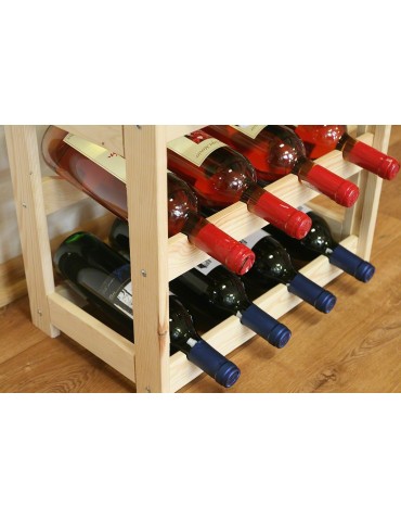 Otwarte regały alkoholowe RW-1 - Sosnowy regał na wino RW-1-42 ▪ Naturalne drewno - product 16