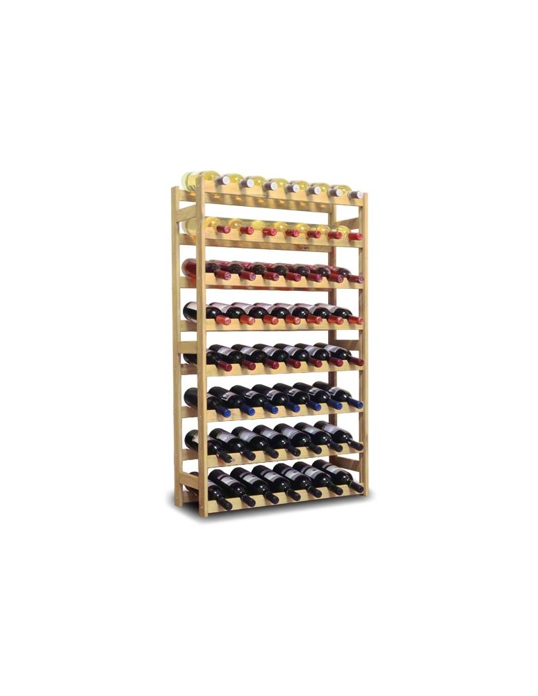 Otwarte regały alkoholowe RW-1 - Sosnowy regał na wino RW-1-56 ▪ Naturalne drewno - produkt MODO24.PL 1