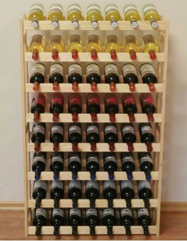 Otwarte regały alkoholowe RW-1 - Sosnowy regał na wino RW-1-56 ▪ Naturalne drewno - product 3