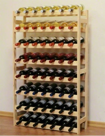 Otwarte regały alkoholowe RW-1 - Sosnowy regał na wino RW-1-56 ▪ Naturalne drewno - product 5