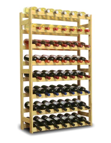 Otwarte regały alkoholowe RW-1 - Sosnowy regał na wino RW-1-56 ▪ Naturalne drewno - product 9