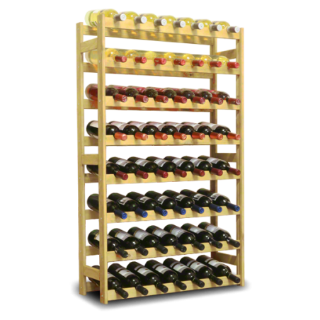 Sosnowy regał na wino RW-1-56 ▪ Naturalne drewno