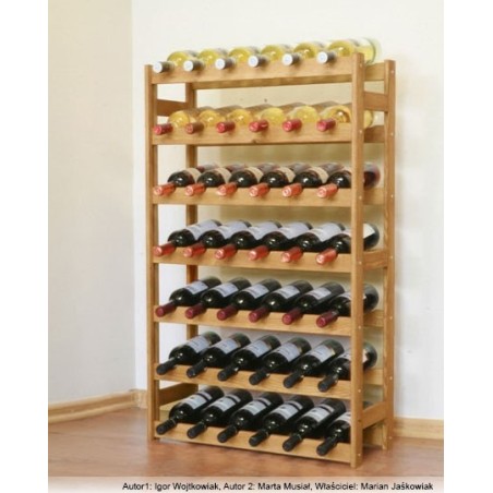 Sosnowy regał na wino RW-1-56 ▪ Naturalne drewno