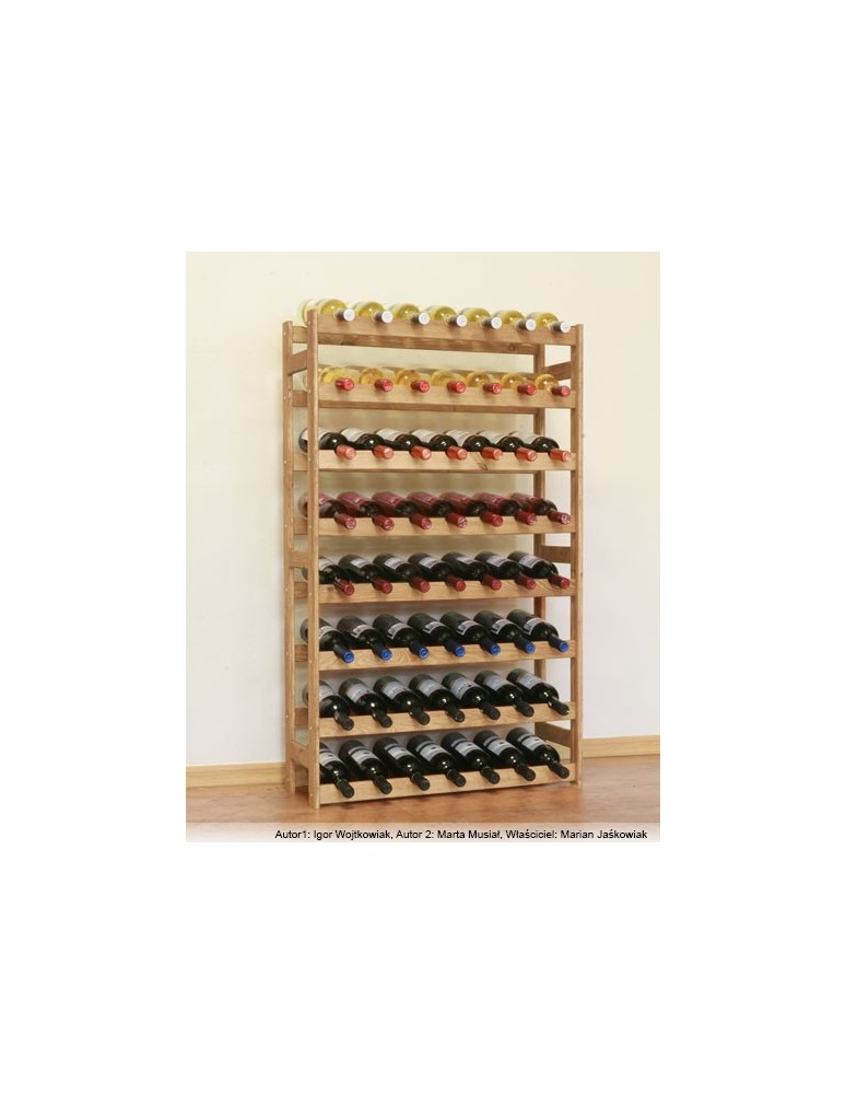 Otwarte regały alkoholowe RW-1 - Sosnowy regał na wino RW-1-56 ▪ Naturalne drewno - product MODO24.PL 11