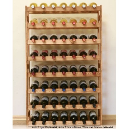 Sosnowy regał na wino RW-1-56 ▪ Naturalne drewno