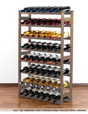 Otwarte regały alkoholowe RW-1 - Sosnowy regał na wino RW-1-56 ▪ Naturalne drewno - product 14