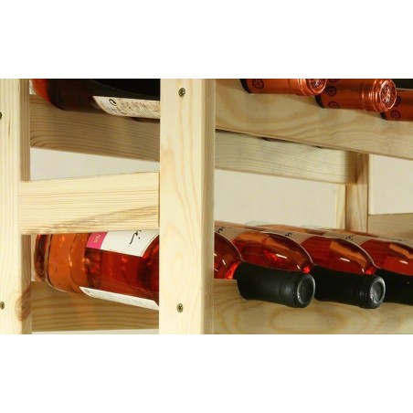 Sosnowy regał na wino RW-1-56 ▪ Naturalne drewno