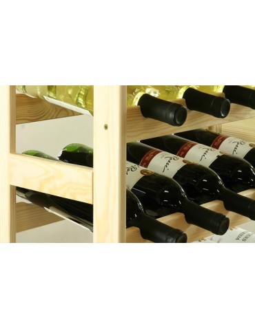 Otwarte regały alkoholowe RW-1 - Sosnowy regał na wino RW-1-56 ▪ Naturalne drewno - product 18