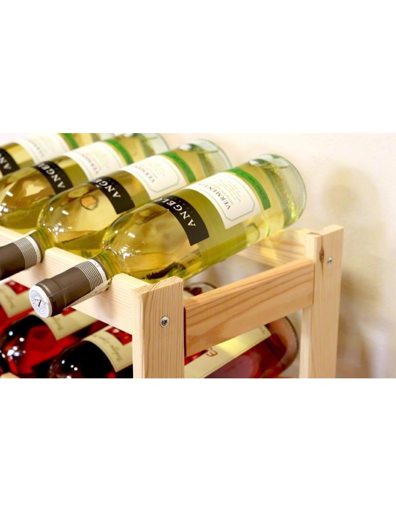 Otwarte regały alkoholowe RW-1 - Sosnowy regał na wino RW-1-56 ▪ Naturalne drewno - product MODO24.PL 20