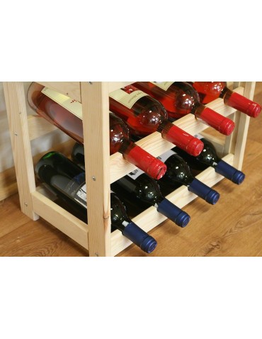 Otwarte regały alkoholowe RW-1 - Sosnowy regał na wino RW-1-56 ▪ Naturalne drewno - product 22