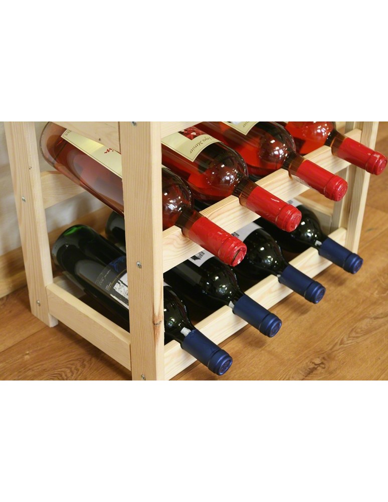 Otwarte regały alkoholowe RW-1 - Sosnowy regał na wino RW-1-56 ▪ Naturalne drewno - product MODO24.PL 22