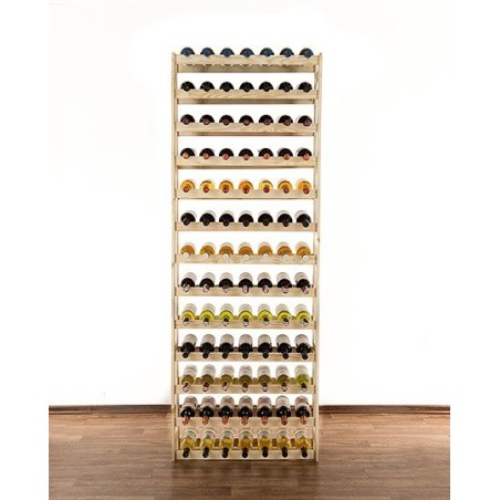 Sosnowy regał na wino RW-1-91  Naturalne drewno