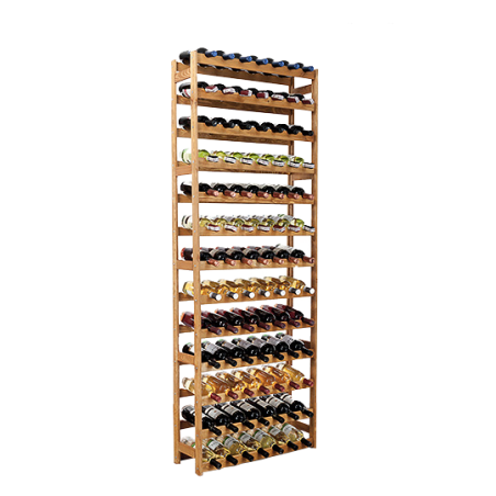 Sosnowy regał na wino RW-1-91  Naturalne drewno